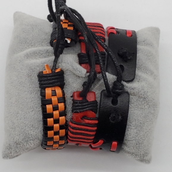 ❤️Unisex Trio of Leather Bracelets - Picture 4 of 4